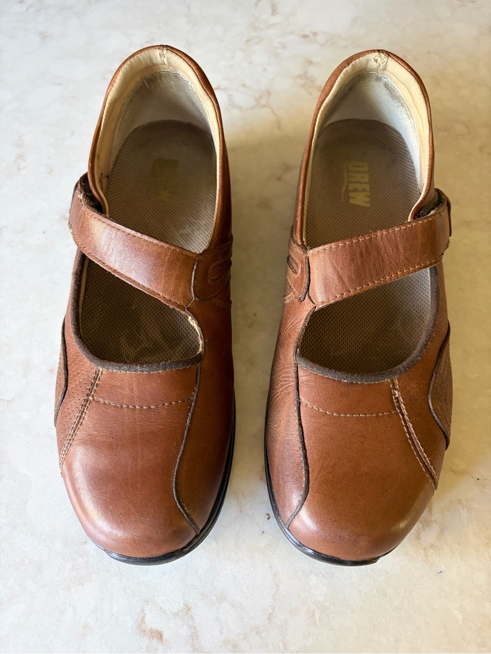 Drew Leather Womens Maryjane Preppy Minimalist Shoes Size 9 N Hook & Loop Strap